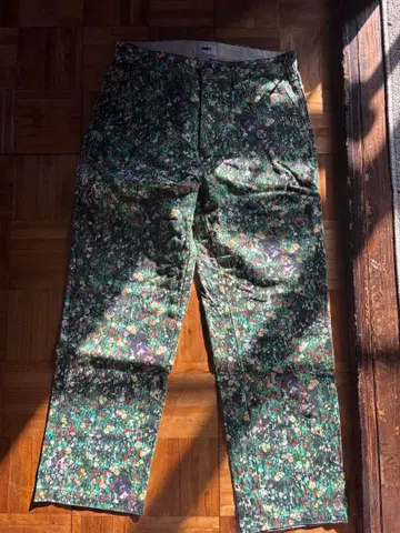 OBEY 꽃무늬 워크 팬츠 그린 계열