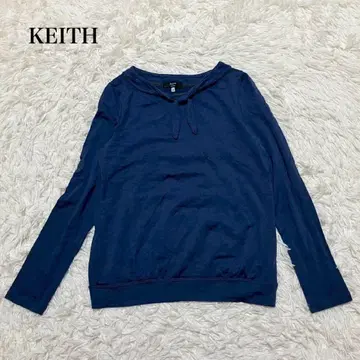 KEITH 긴팔 니트탑 울100 리본 워셔블 캐주얼