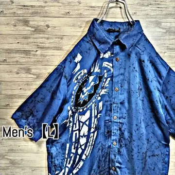 A72 [US 수입] 오리지널 반팔 셔츠 [남성용 L] 블루