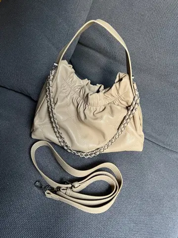 베이지 개더 숄더 or 핸드백 마그넷형