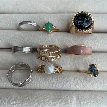 빈티지 반지 모음 9점