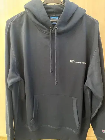 Champion 네이비 후드 부착 후드티 XL