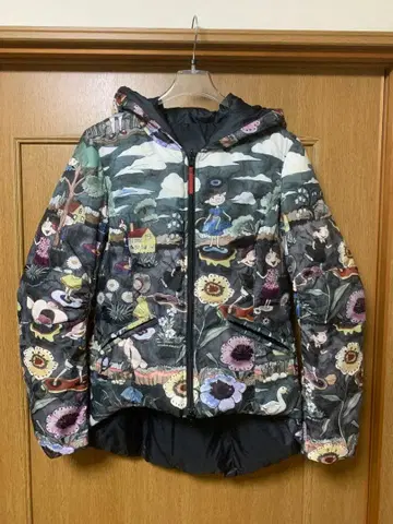 알베로베로 후드 부착 다운 자켓 리버서블 S 사이즈