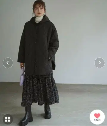 택 포함 새상품! titivate 블랙 퀼팅 아우터 숏코트 M