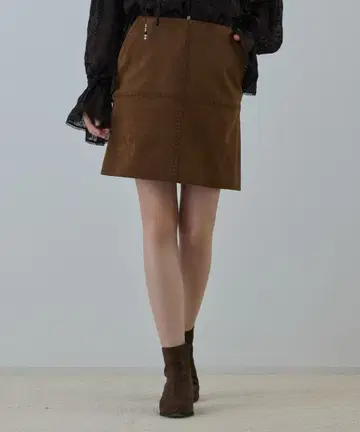 패치워크 미니 스커트