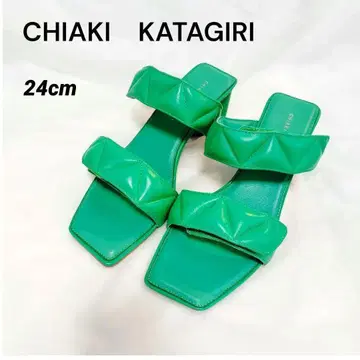 새상품 CHIAKI KATAGIRI 그린 뮬 더블 스트랩 24