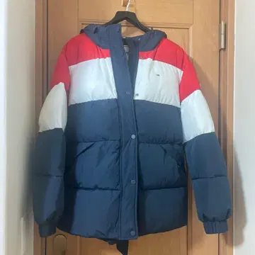 TOMMY JEANS 다운 자켓 M 네이비/레드/화이트