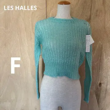 시스루 짜임 민트 그린 니트