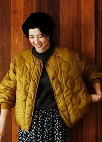 studio CLIP 퀼팅 블루종 [ 하마지 콜라보 ] L