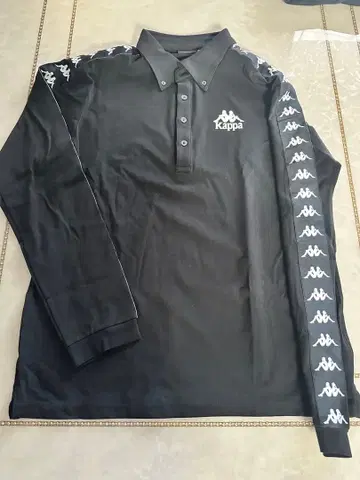 Kappa 블랙 긴팔 피케 셔츠 O 사이즈