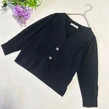 [ 카프리슈 레마쥬 ] 숏 기장 가디건 7부 소매 퍼프 슬리브 F