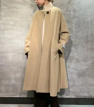 어반 리서치 A라인 노카라 롱 코트