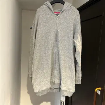 CUNE 그레이 풀 집업 후드티