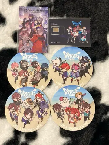 CR 페스티벌 코스터 4종 혜택 스티커 SIM 카드