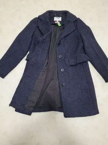 네이비 트위드 코트