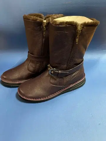 보르도 가죽 퍼 부츠 doruche 돌체