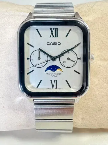 P837 남성용 손목시계 CASIO WR 문페이즈 스탠다드 작동품