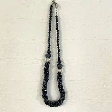 블랙 블루 네이비 비즈 목걸이