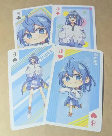 컬러풀 피치 루나 트럼프 카드 4장 세트!