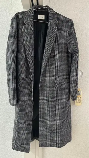 WHO'S WHO 글렌체크 롱 기장 체스터 코트