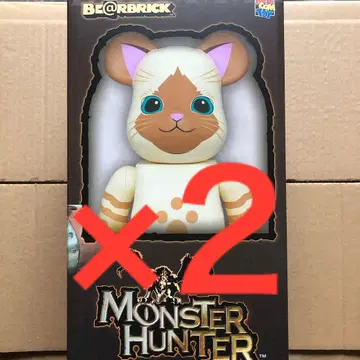 x 2 BE@RBRICK 몬스터 헌터 아이루 400% 캡콤