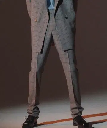 새상품 LITTLEBIG 체크 슬림 체크 슬랙스 팬츠