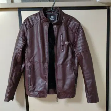새상품급 다크 브라운 가죽 라이더 자켓 XL