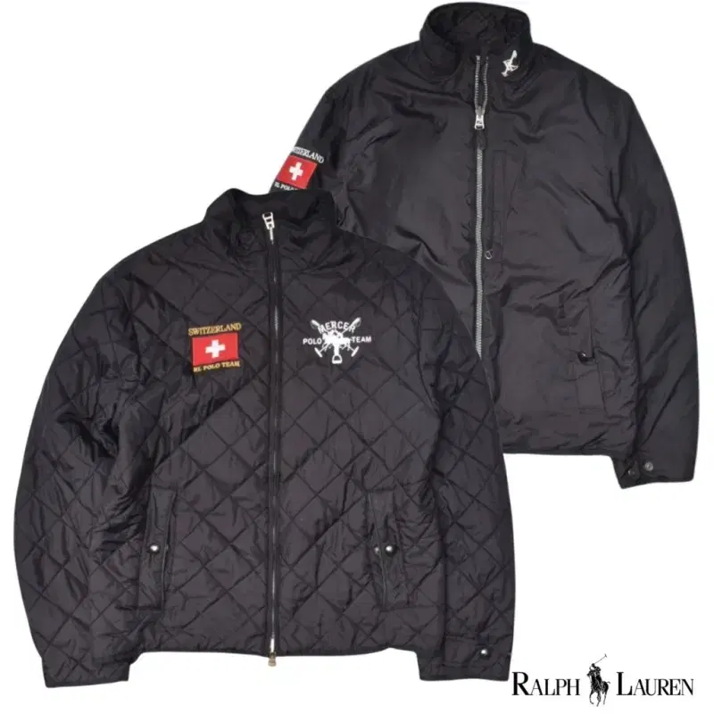 00S Polo Ralph Lauren Reversible Quilted Jacket Zip Jumper N0784