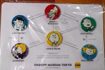 새상품 미개봉 스누피 뮤지엄 캔뱃지 6개 세트