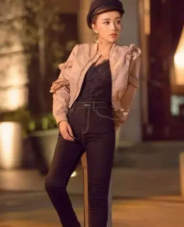 비대칭 프릴 블루종 F 더스티 핑크 eimy istoire