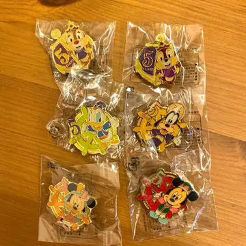 5주년 기념 캐릭터 핀 배지 6개 세트 덤 포함