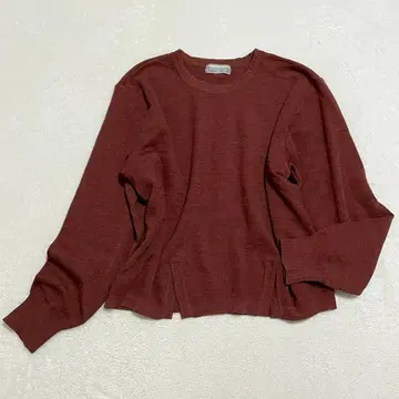 울 100% 란소와르 단장 니트 프론트 슬릿 모드 Y2K M