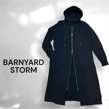 [ 새상품급 ] 밴야드 스톰 롱 후드티 속기모 더블 지퍼 블랙 후디