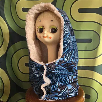 아프리카 천 후드 부착 넥워머