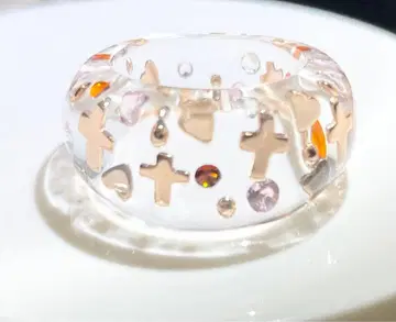 레진 반지 하트 크로스 십자가