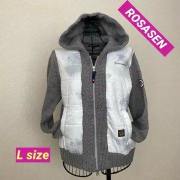 로사센 골프 여성용 후드 부착 충전솜 니트 후드티 L 사이즈