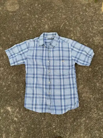 체크 셔츠 블루