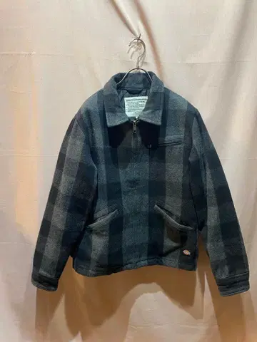 Dickies 체크 무늬 충전솜 워크 자켓 짧은 기장 M