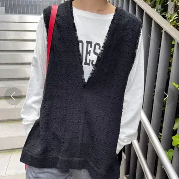 spic&span Italian fabric 트위드 베스트