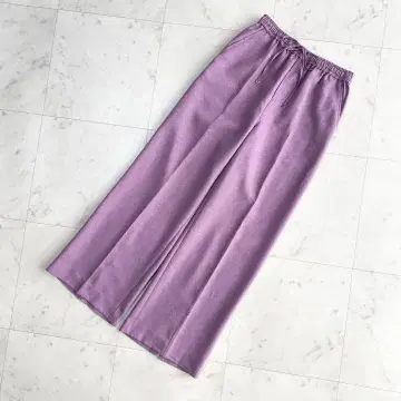 새상품급 유나이티드 애로우즈 와이드 팬츠 여성용 퍼플 34