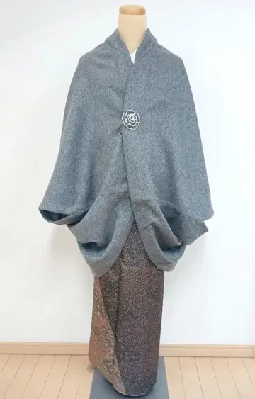 따뜻한 겉옷 코트 겸용 타입 일본제 그레이