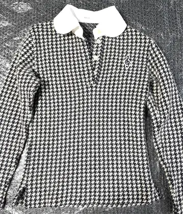 MILK 밀크 하운드투스 체크 패턴 긴팔 니트 새상품급 레어