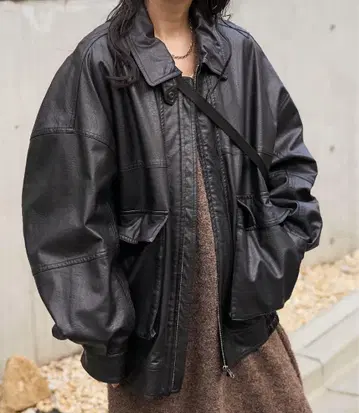 FREAK S STORE 프릭스스토어 인조 가죽 블루종