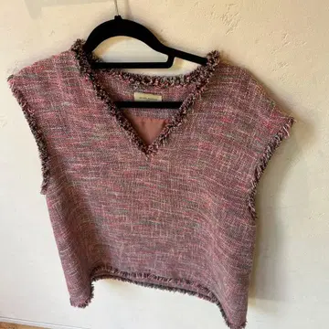 UNITED ARROWS 트위드 V넥 베스트