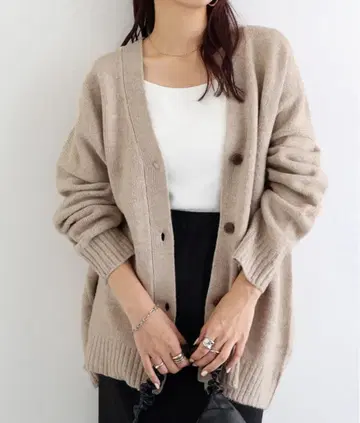 andme V넥 긴팔 니트 가디건