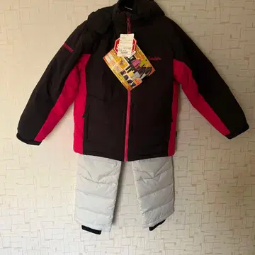 가마가츠 윈드스토퍼 다운 수트 M 블랙 x 핑크 미사용 B