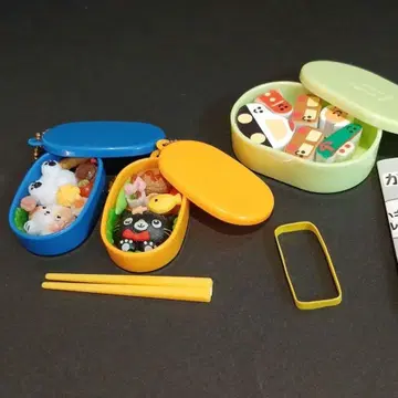 어린이 도시락 미니어처 마스코트 2개 & 도시락 퍼즐 캐릭터 도시락 가챠