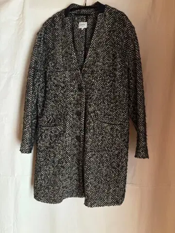 Bellerose 헤링본 니트 노카라 자켓 사이즈 2 플라주