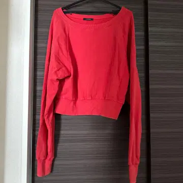 지나시스 빈티지 우라케 숏 보트넥 풀오버