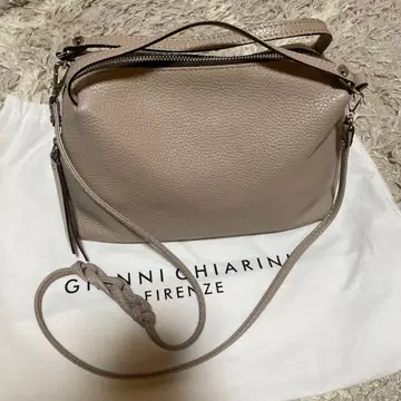 GIANNI CHIARINI 베이지 가죽 숄더백